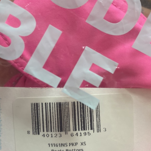 Frankies Bikinis Pink Bathing Suit Cheeky Bottoms - Picture 3 of 3